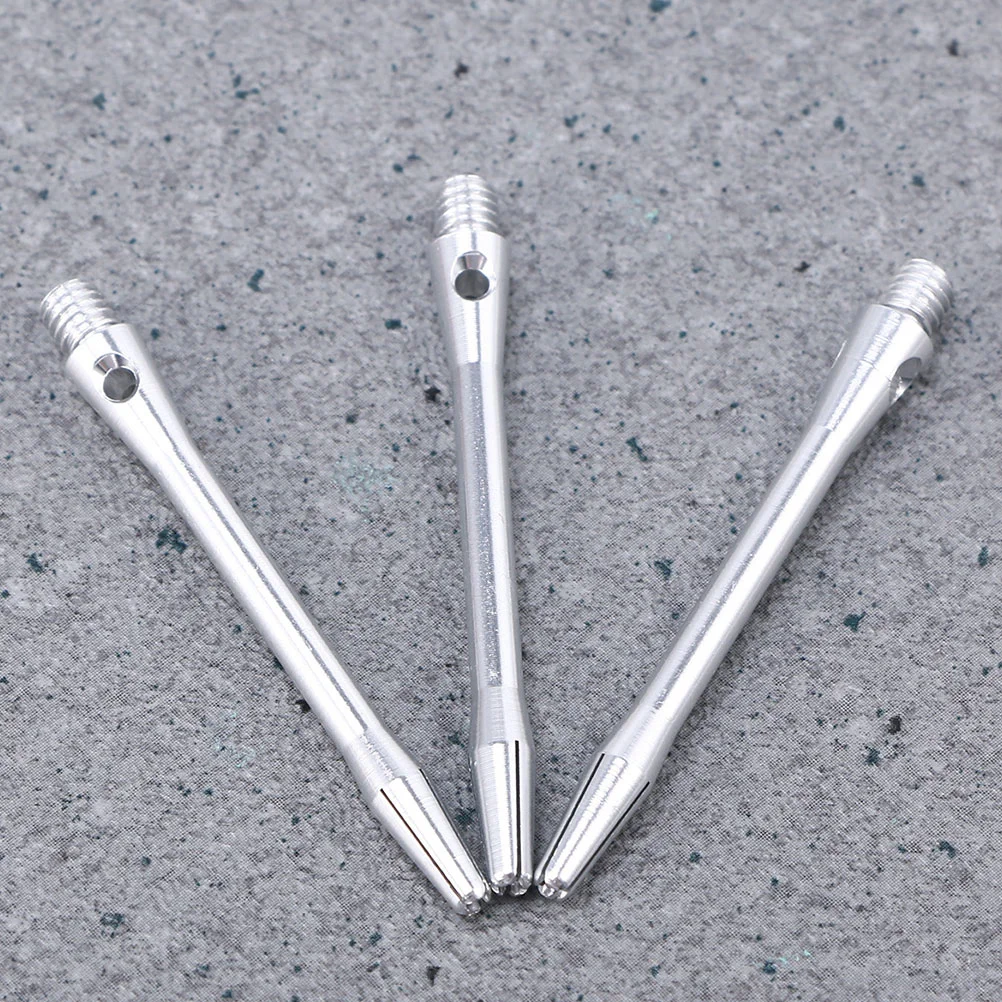 

10pcs 48mm Aluminium Alloy Dart Shafts Accessories Metal Stems Alloy Pole Rod with Standard 2BA Screw Thread (Silver)