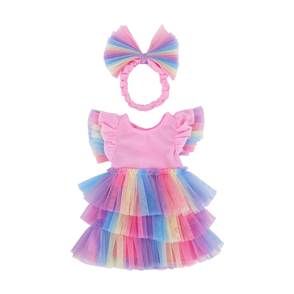 Pop Doll Clothes Dress Top Short Skirt For 18Inch American&43Cm Reborn Baby Doll Clothing Accessories Our Generation Girl's Toys 4