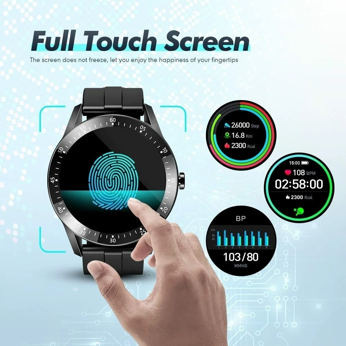 Smartwatch S11 1.28 ġ Ǯ ġ ũ ɹڼ   24  , 300mAh 뷮 ͸ IP67