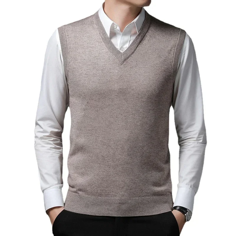 Men's Business Casual Outer Wear Warm Sleeveless Sweater Vest Men's Knitted Tops men sweater vests,mens knitted vest