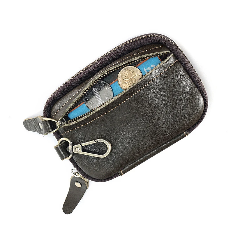 Mini Soft Coin Purses Men Women Card Coin Key Holder Zip Change Purse Pouch Faux Leather Wallet Pouch Bag Purse Gift