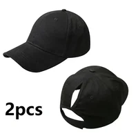1/2pcs High Ponytail Baseball Cap for Women Messy High Bun Women's Caps Female Spring Summer Sun Hat Running Sport Hat 1