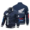 Honda Jacket Honda Car Wing HRC Logo Print Racing Biker Jacket Coats Oversized Outdoor Sport Racing Jacket Honda Men's Clothing 2