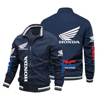 Honda Jacket Honda Car Wing HRC Logo Print Racing Biker Jacket Coats Oversized Outdoor Sport Racing Jacket Honda Men's Clothing 2