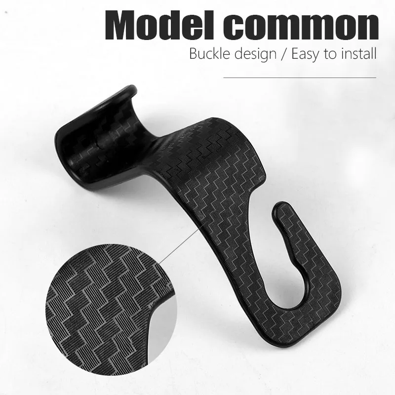 모리스 가라지 MG 사이버스터 MG3 MG5 MG7 MG6 ZS ES5 ONE HS MG4 EV 사이버 X용 카본 파이버 차량 시트 훅 2개