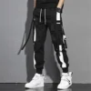 Fashion Multi Pocket Drawstring Cargo Pants Men's Casual Cargo Pants For Summer Autumn Outdoor Hip Hop Sweatpants Men Women 2