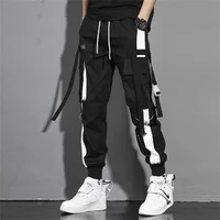 Fashion Multi Pocket Drawstring Cargo Pants Men's Casual Cargo Pants For Summer Autumn Outdoor Hip Hop Sweatpants Men Women 2