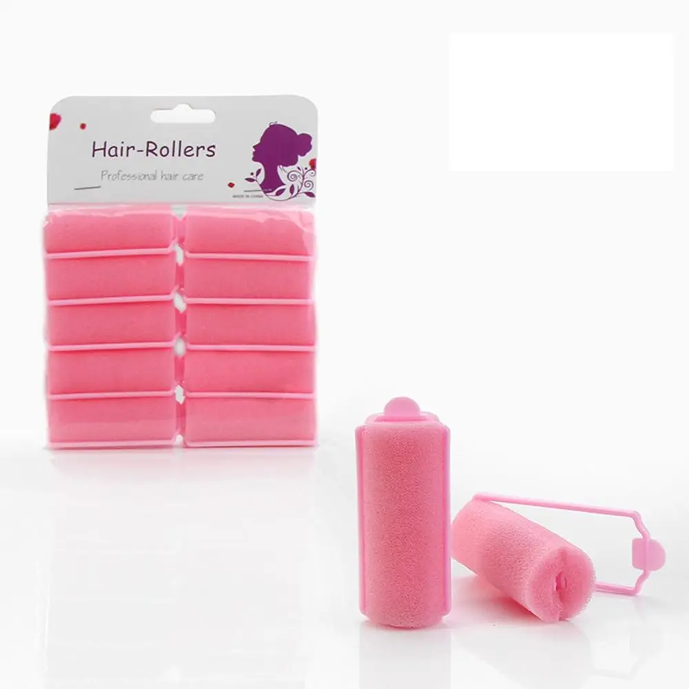 10Pcs Sponge Curls Curly Wavy Curly Professional Styling Foam Soft Sponge Curler Roller Wet Hair Foam Rollers