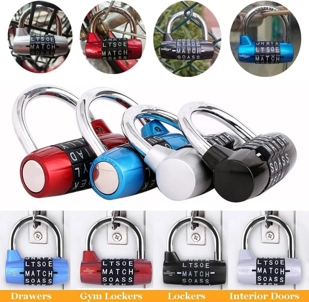 Secure Combination Padlock for Gym, School, Fence, Toolbox, and Storage