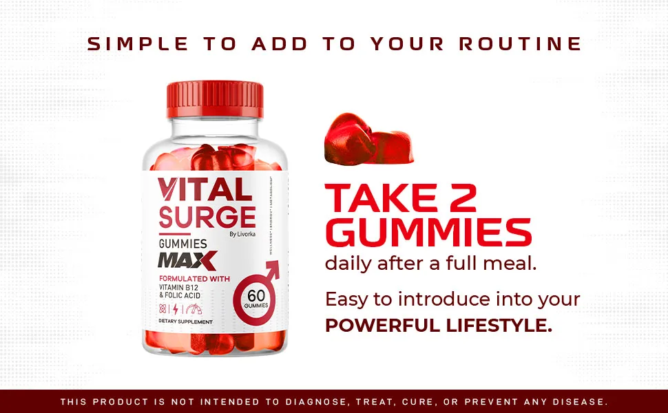 vital surge male vitalsurge gummies gummy performance support for man men 