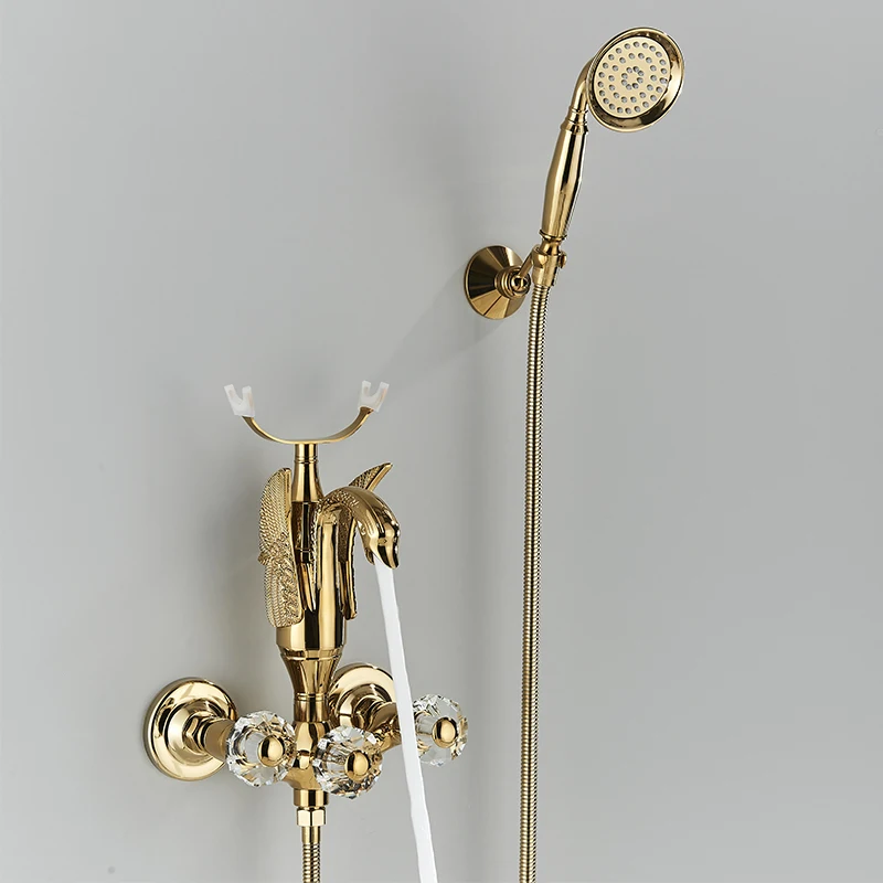 Shower Set Bathtub Faucet Bathroom Wall Mounted Water Mixer