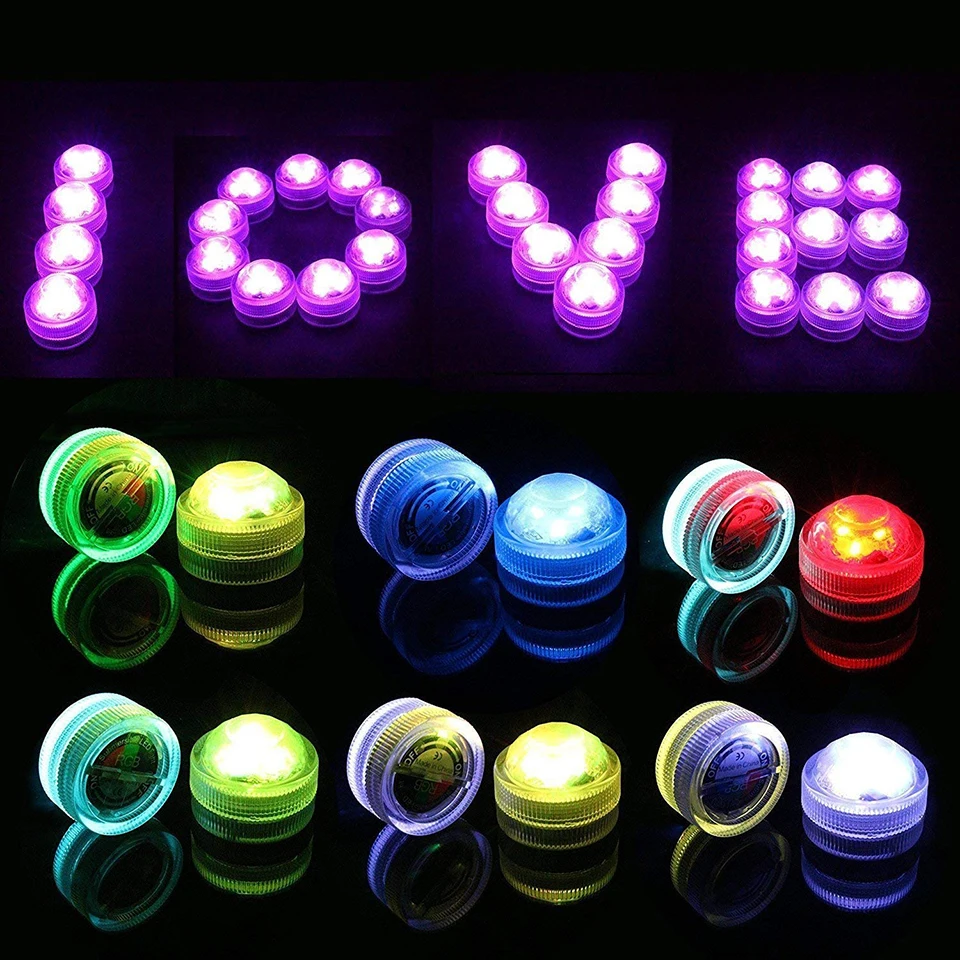 Description Picture 5 of itemD5 3LED Underwater Lights 16 Colors RGB IP68 Waterproof Swimming Pool Accessories Light Outdoor Submersible Lights for Pond Vase