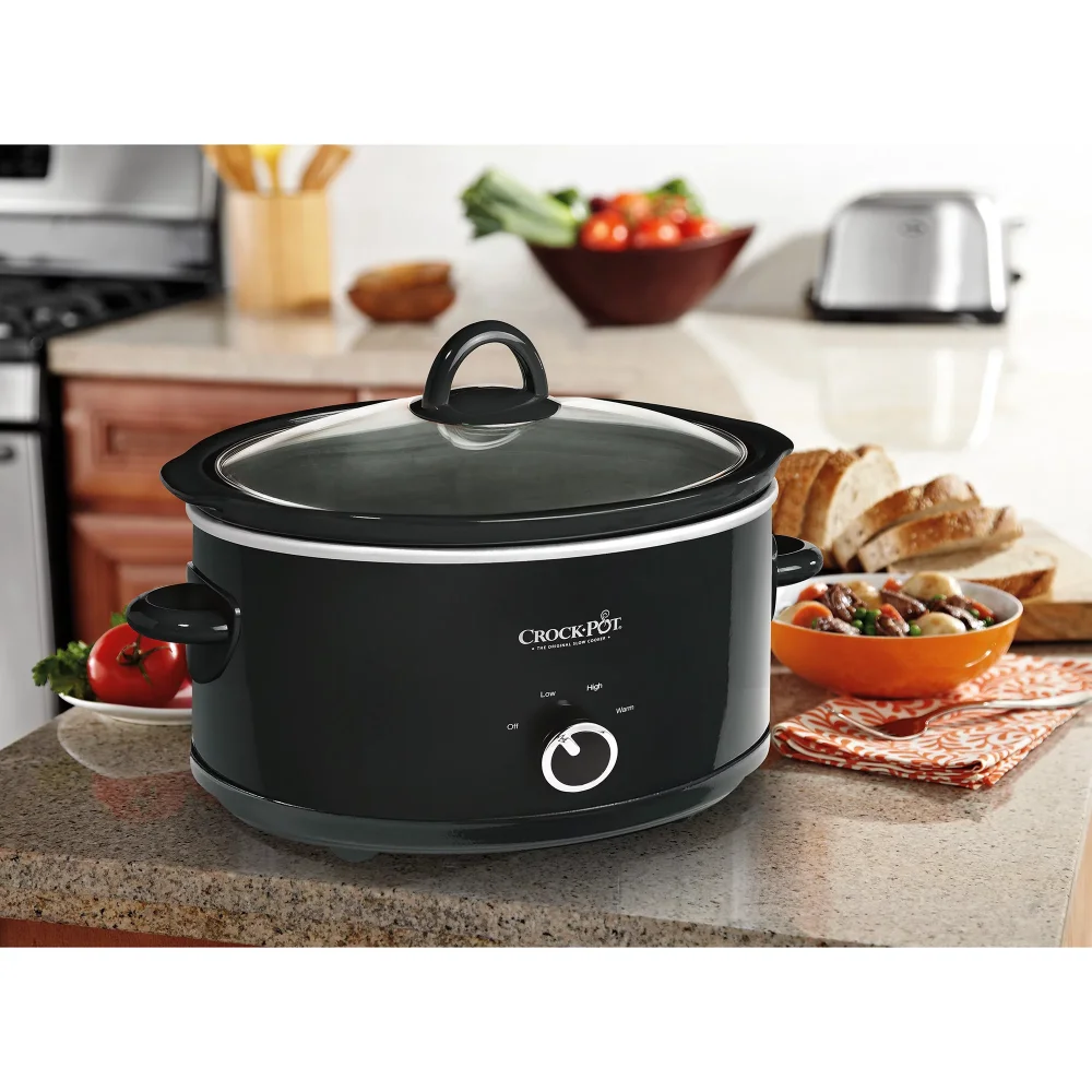 Crock-pot 7 Quart Manual Black Slow Cooker