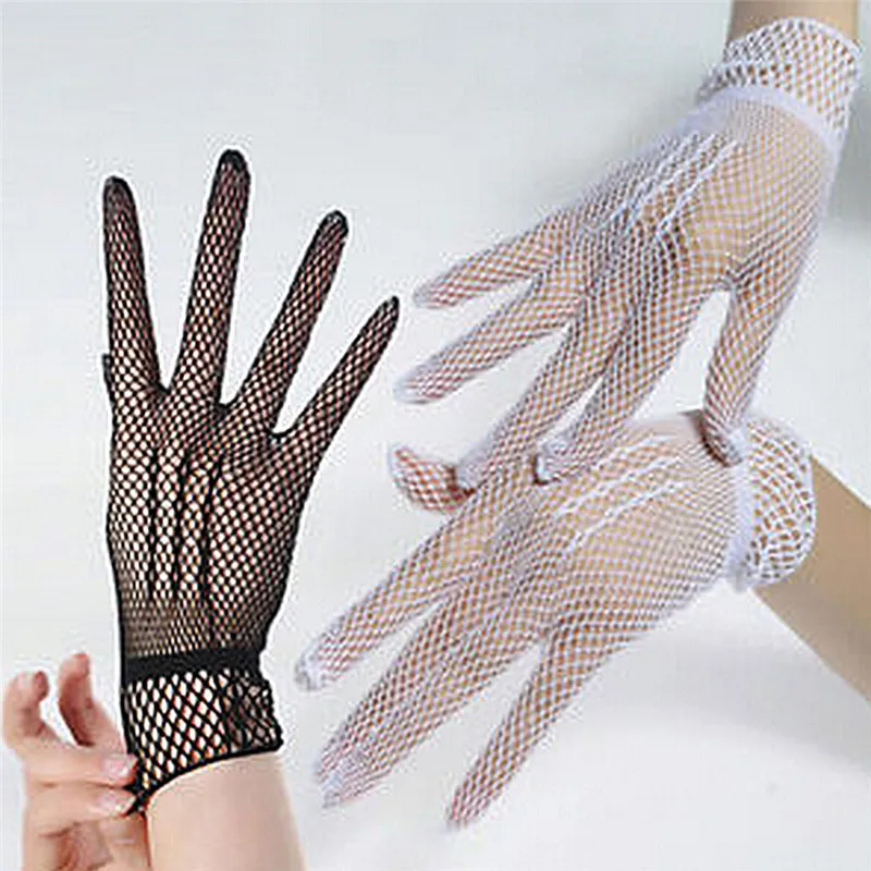 Sun Protection Gloves Women Summer UV-Proof Driving Gloves Mesh Fishnet Lace Mesh Solid Thin Mitten Animals