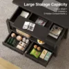 Coffee Table Lift Top, Multi-Function Convertible Coffee Table with Drawers and Hidden Compartment, Coffee Table Converts 4