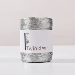 Lustrous Metallic Gold & Silver Macrame Thread - 1mm x 450m for DIY Crafting and Braiding (Silver 1)