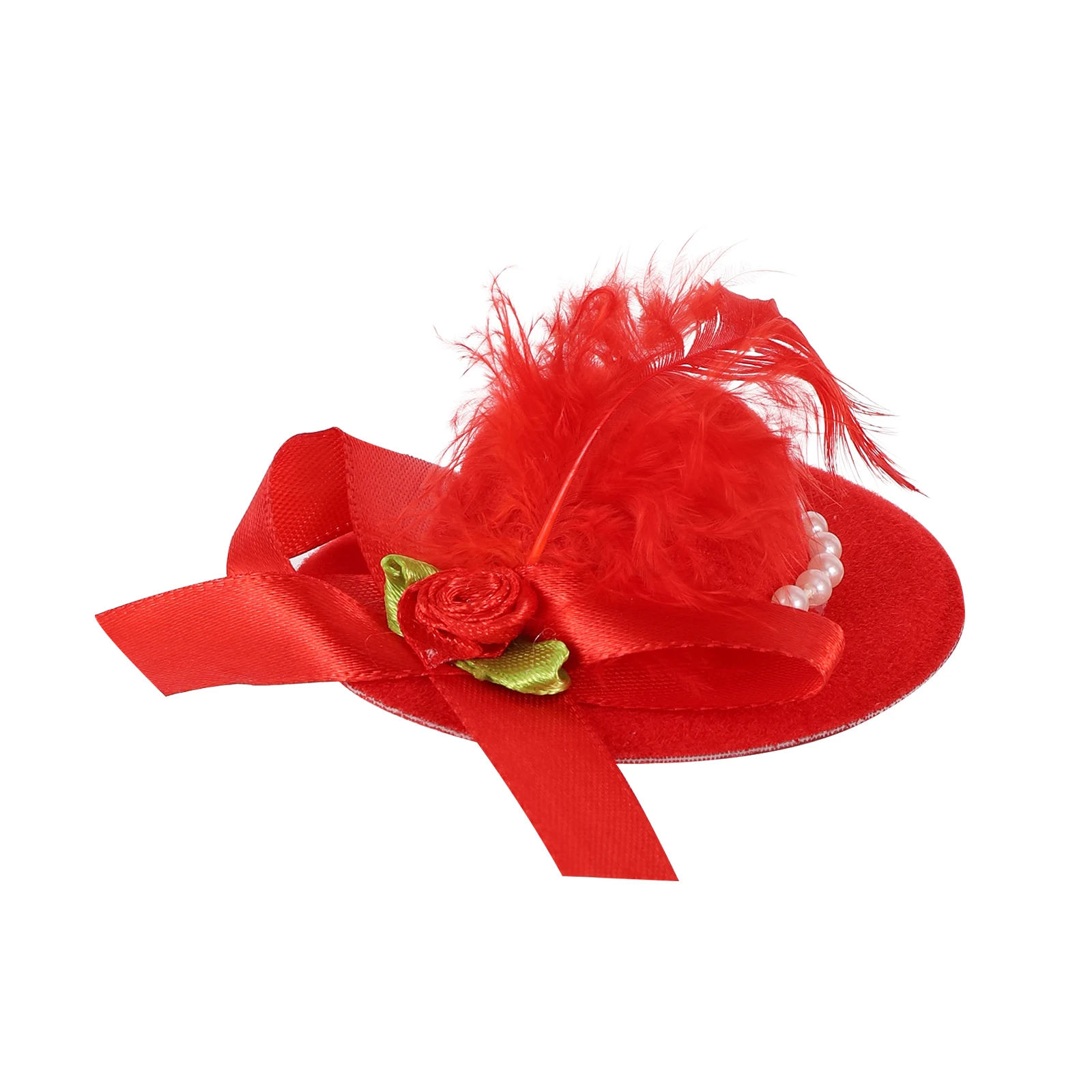 Chicken Hats For Hen Small Funny Chicken Accessories Feather Top Hat Rooster Duck Parrot Hamster Poultry Stylish Show Costum 1Pc