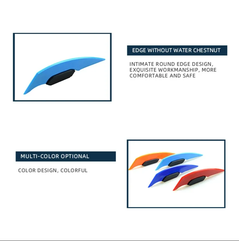 1 Pair Universal Motorcycle Winglet Aerodynamic Spoiler Dynamic Wing Decoration Sticker Motorbike Scooter Black motorcycle winglet
