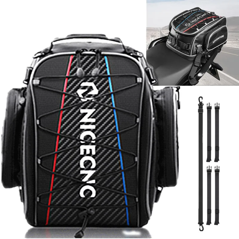 NICECNC Motorcycle Rear Tail Bag for BMW R1200GS R1250GS F900XR ADV LC F750GS F850GS Waterproof Back Seat Motobike Top Case