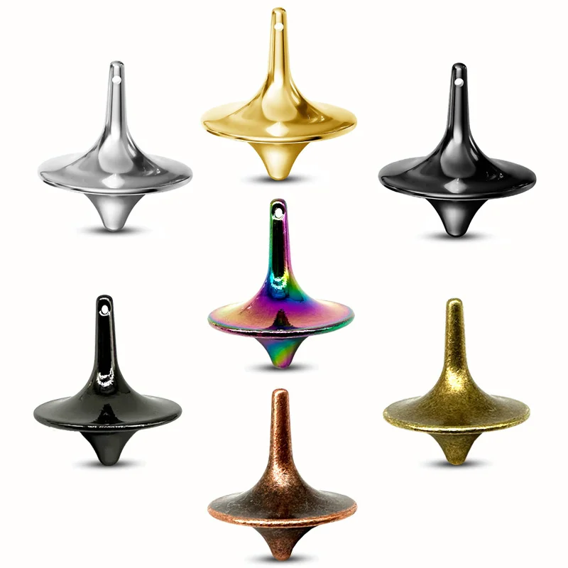 Metal Top Spinner Desk Fidget Toy Good Balance Desktop Toy for Teens Adults Gifts Stress Anxiety ADHD Relief