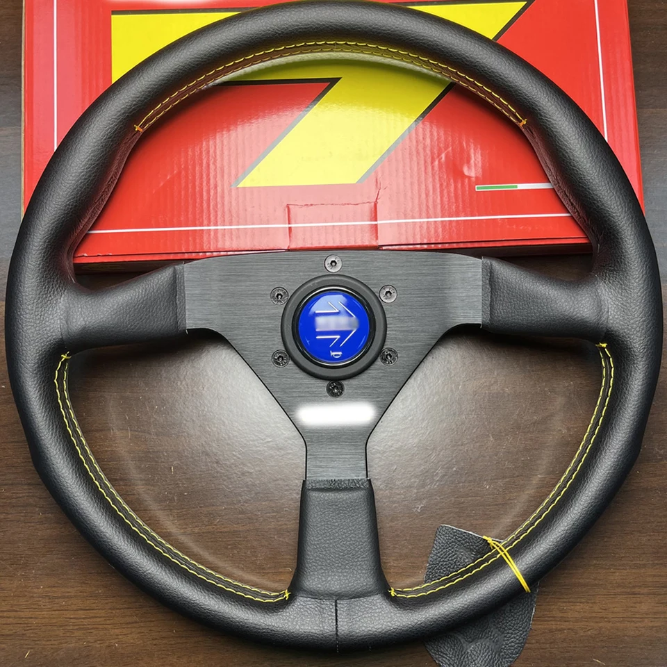 MOMO Veloce Racing V1 350mm 14' Genuine Leather Sport