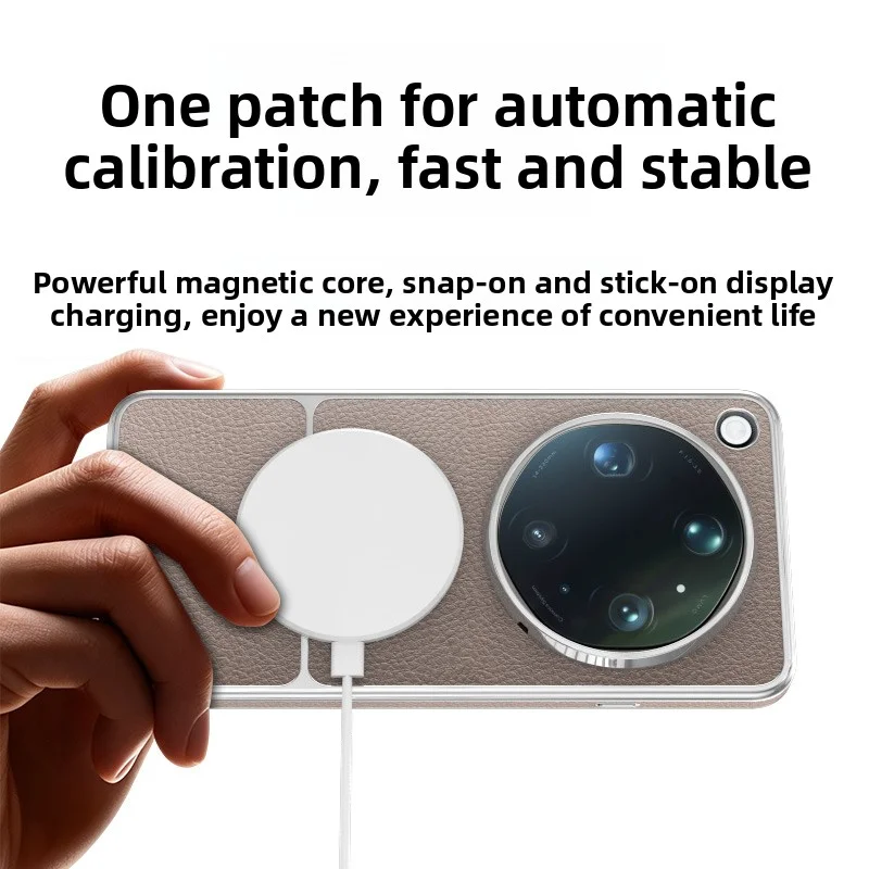 Luxury PU Leather Magnetic Wireless Charging Protective Back Cover Case