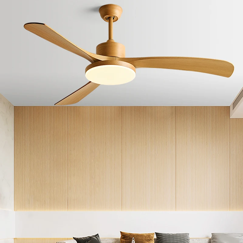 

38/56Inch 3 leaves Fan lights Modern Simplicity Restaurant lights Indoor 110V 220V DC Remote control Ceiling fan with lamp