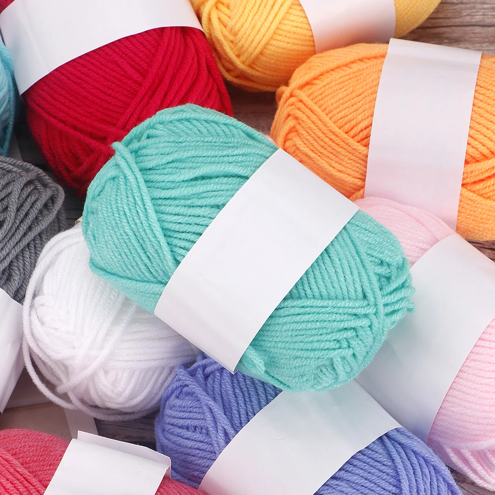 25(50)pcs/bag 4 Ply Milk Cotton Yarn For Hand Knitting Crocheting Scarves,Sweaters,Shawls,Blankets,Pet Toys,Various Handmade DIY 2