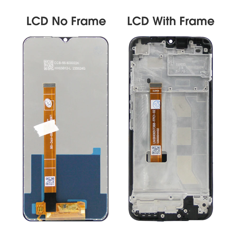 LCD 디스플레이 디지털 터치 스크린 교체, 프레임 포함, Oppo Realme C12 C15 RMX2189 RMX2180, C11 2020 RMX2185