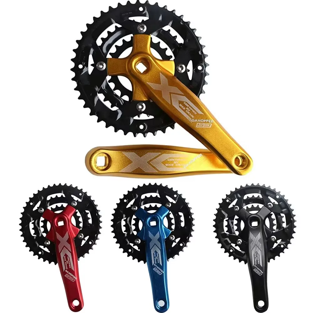 

Bicycle 64/104BCD Crank 170mm Mountain Bike Crankset 22T 32T 44T Square Crank Arms 3*9S Chainwheel