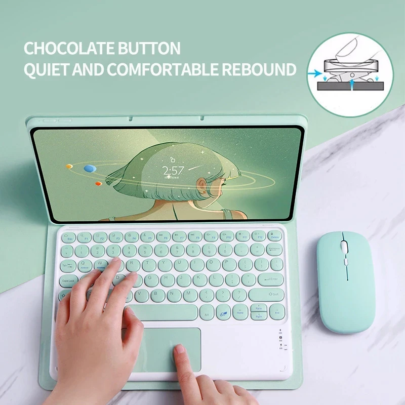 

Keyboard Case for Xiaomi Pad 5 2021 Cover with Keyboard for Xiaomi Mi Pad 5 Pro Wireless Mouse Keyboard Magnetic Tablet Cover