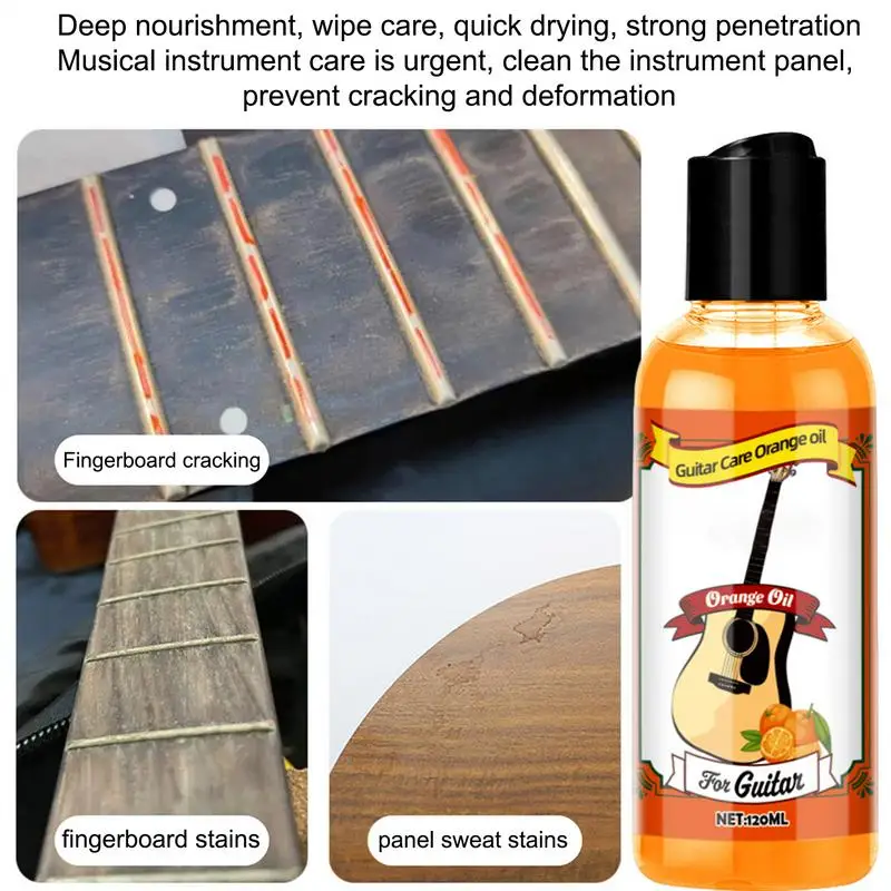 Fretboard Conditioner Guitar Care Oil 120ml With Cleaning Cloth