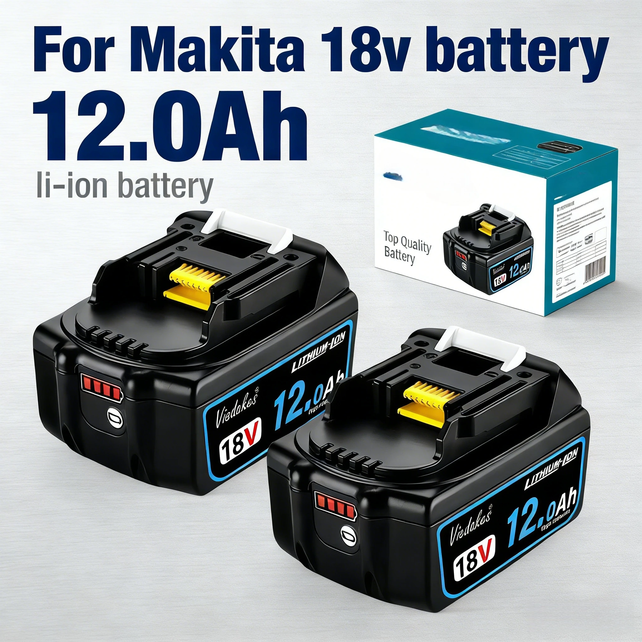 100% compatible For makta 18v battery 18V 12.0Ah Li-ion Replacement Battery - Works for Makita 18V Cordless Power Tools