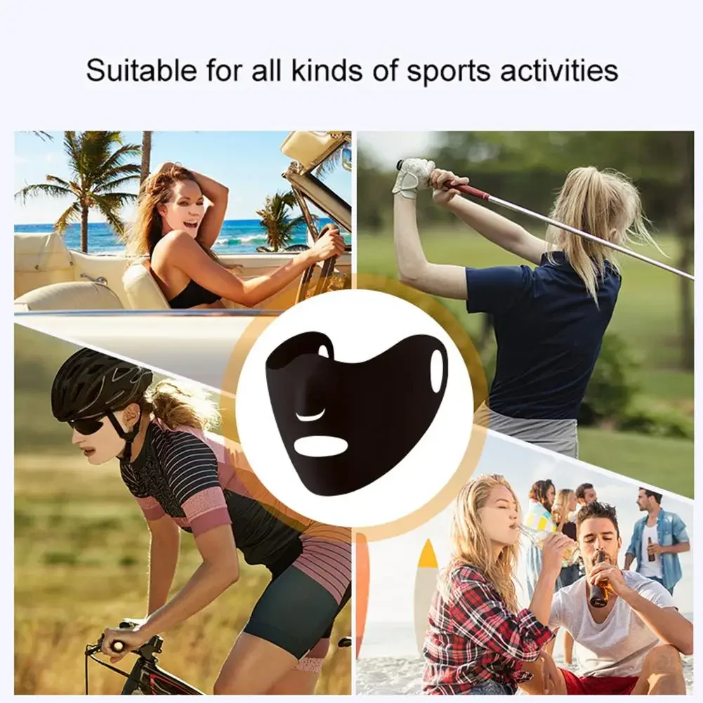 Sun Protection Mask Women Men Sunscreen Mask Outdoor Sports Cycling Breathable Washable Reusable Double Layer Ice Silk Mask Righing Hunting Hiking