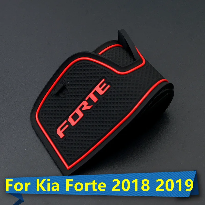 

Внутренний Противоскользящий коврик для Kia Forte 2018 2019 слот-коврик для двери, подушка для чашки, дорожка, аксессуары для автомобиля