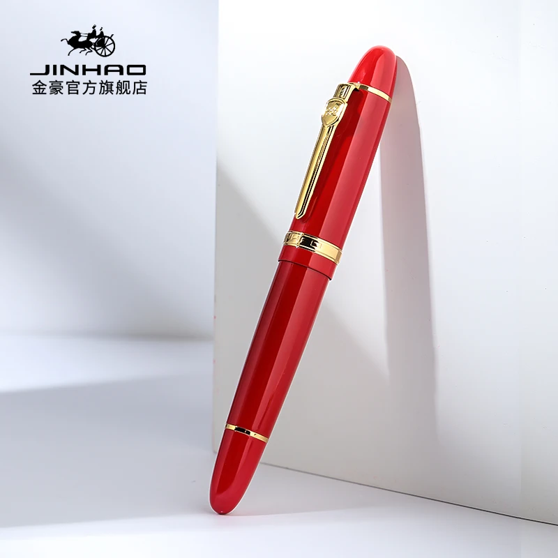 JINHAO 159 만년필, 럭셔리 선물 세트 금속 펜, 고품질 금속 잉크 펜, 0.5mm 펜촉, 실버/골드 클립 사무용품