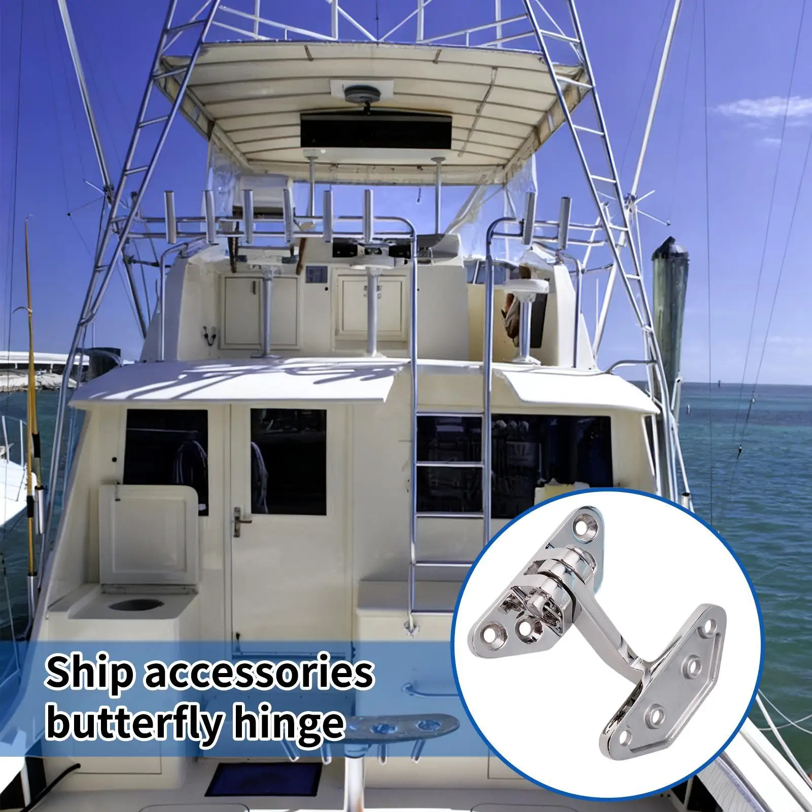 Stainless Steel Hinge Marine-Grade Butterfly Design Support Heavy Duty Hinges For Boat Outdoor Gate Shed Furniture Cabinet