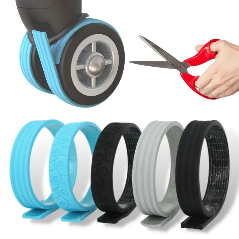 Silicone Luggage Wheel Protectors - Silent Wheel Guard Covers and Travel Accessories (Set of 4)