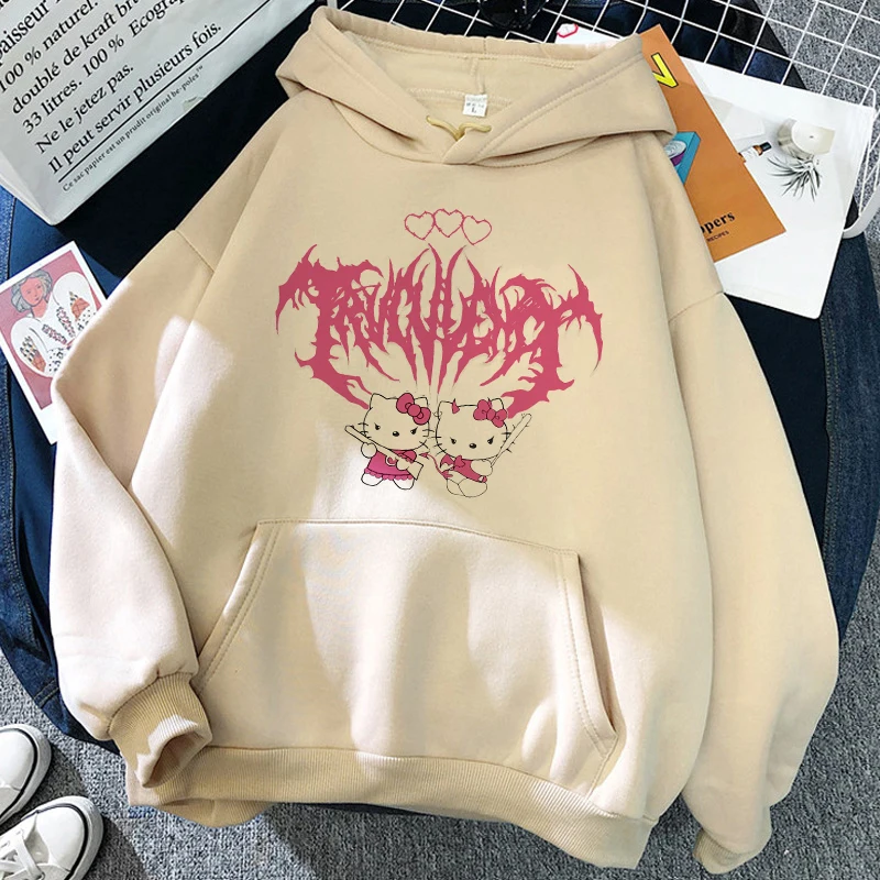 Hoodie 90s Y2k Gothic Hello Kitty Japanese Anime Sanrio Sweatshirt