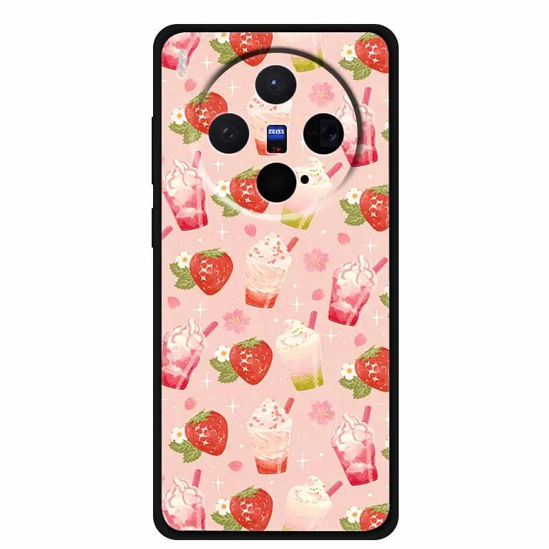 Black TPU Soft Silicone Phone Case  - Fashionable Anime Design with Protective Bumper