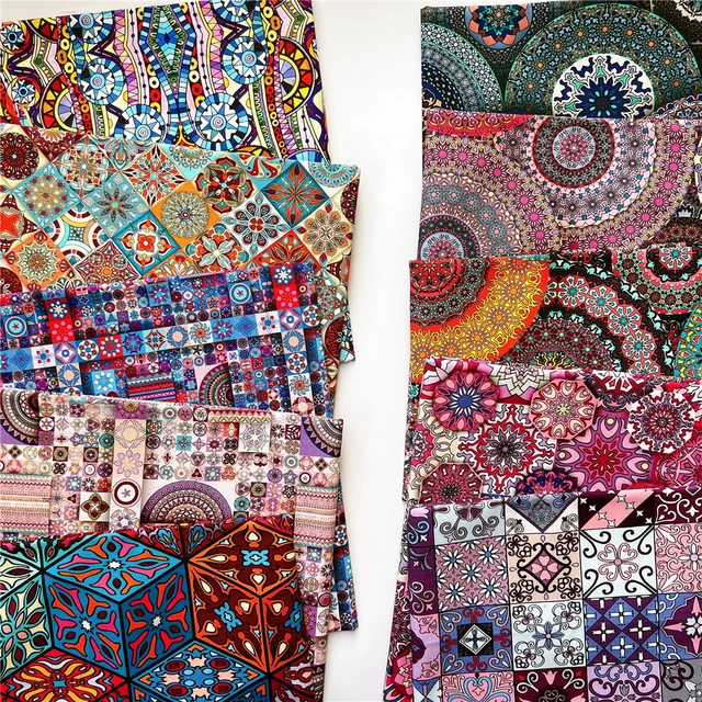 Boho Fabric by the Yard Clothes Making Quilting Cotton 