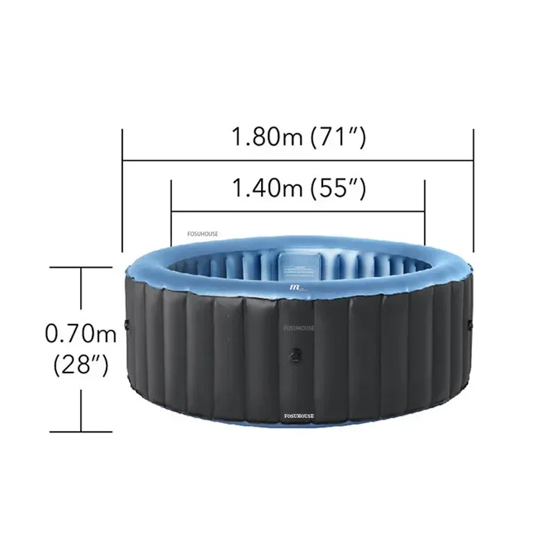 Household Inflatable Bathtub Aldult Heated Bathtub Sauna Bath Hot Spring Spa Courtyard Outdoor Portable Folding Jacuzzi X 6