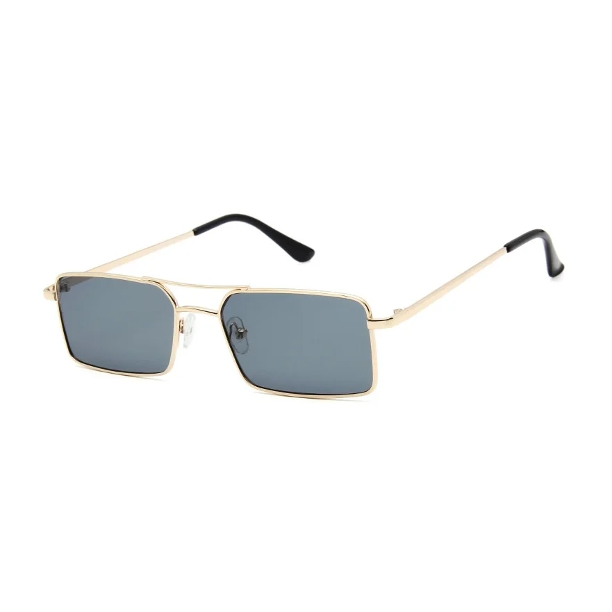 Women’s Retro Rectangle Sun Glasses - Black frame, grey lens Teumire Thick Square Frame Sunglasses for Women Men Retro  main image 4
