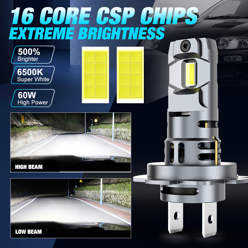 Car LED Headlights – Brightest H7 Kit Bulb Front Install