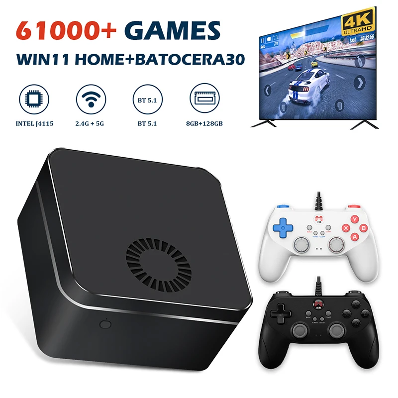 Retro Video Game Consoles Super Console X Pc Mini Box Windows 11 Key For Ps2 Wii Ss Ps1 Mame Dc N64 Naomi Game Cube Games Aliexpress