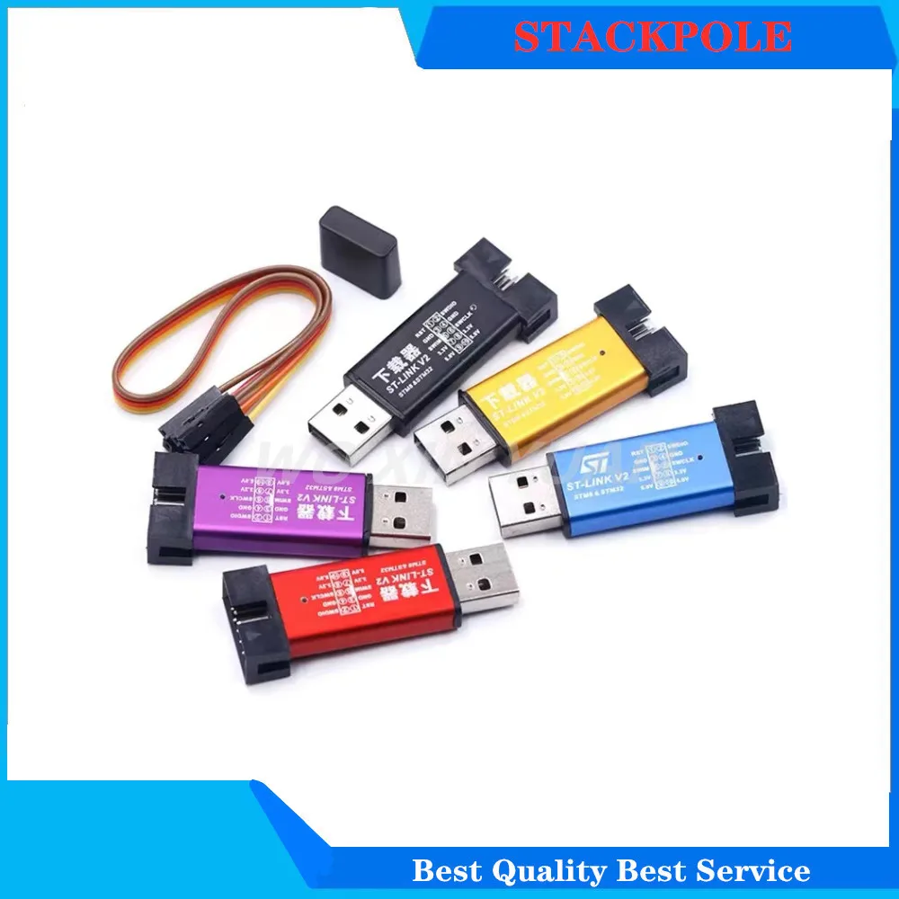 

ST LINK Stlink ST-Link V2 Mini STM8 STM32 Simulator Download Programmer Programming With Cover DuPont Cable