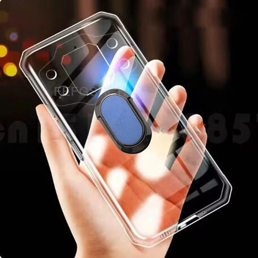 Rugged Protective TPU Silicone Phone Case with Back Ring Holder