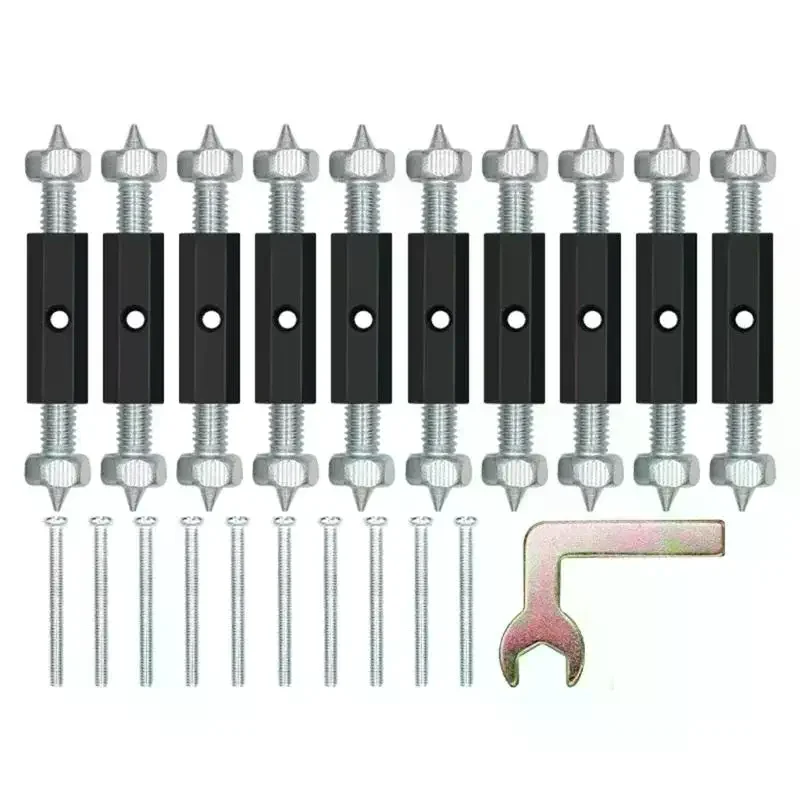 10pcs 벽 스위치 소켓 카세트 수리공 조정 가능한 카세트 나사 렌치가있는 지지대 86/118 유형 전기 액세서리