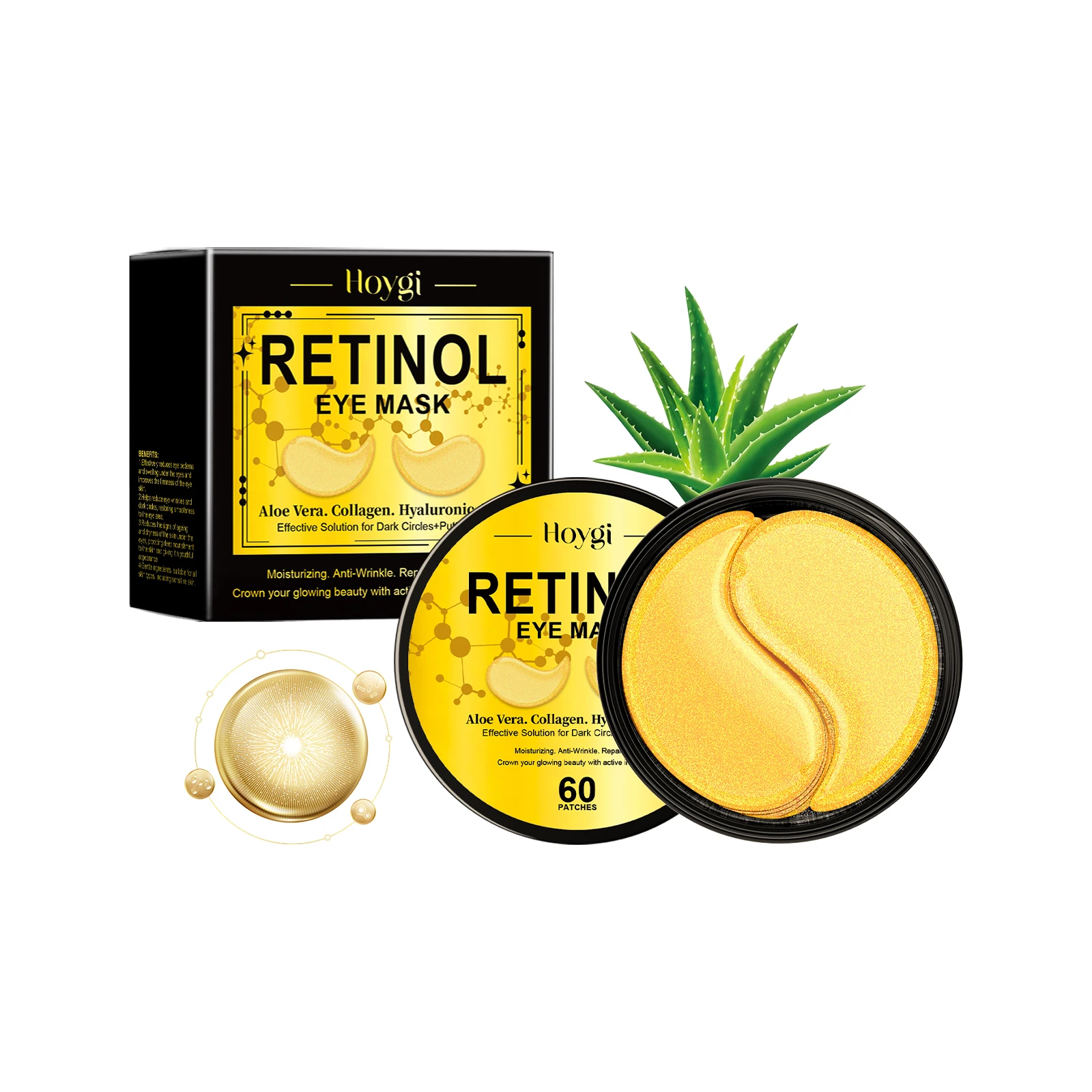 Patchs yeux au rétinol anti-cernes et poches hydratant_voghion.com