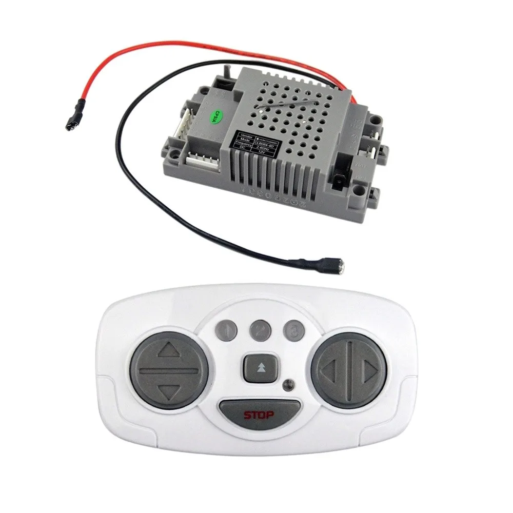 New CLB084-4D Remote Controller Grey White Plastic RC Receiver 12V 2.4G Central Control Panel for Children Electric Car